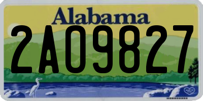 AL license plate 2AO9827