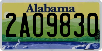 AL license plate 2AO9830