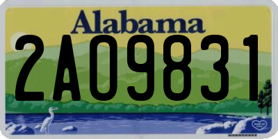 AL license plate 2AO9831