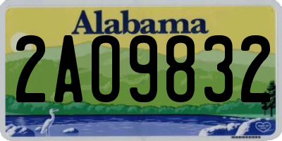 AL license plate 2AO9832