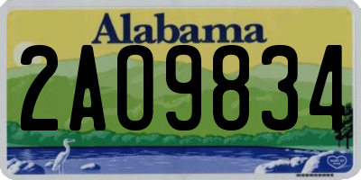 AL license plate 2AO9834
