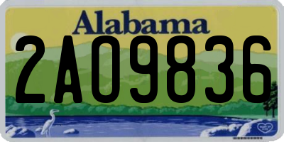 AL license plate 2AO9836