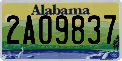 AL license plate 2AO9837