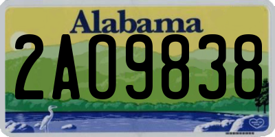 AL license plate 2AO9838