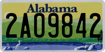 AL license plate 2AO9842