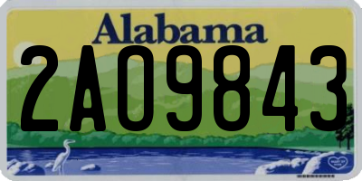 AL license plate 2AO9843