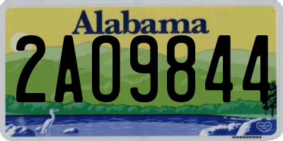 AL license plate 2AO9844