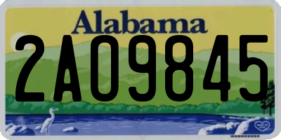 AL license plate 2AO9845
