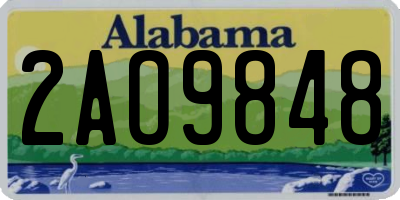 AL license plate 2AO9848