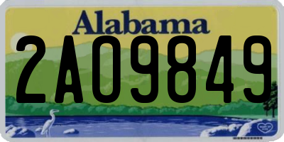 AL license plate 2AO9849