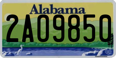 AL license plate 2AO9850