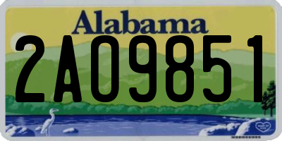 AL license plate 2AO9851