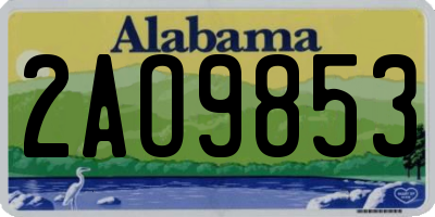 AL license plate 2AO9853