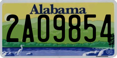 AL license plate 2AO9854
