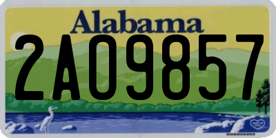 AL license plate 2AO9857