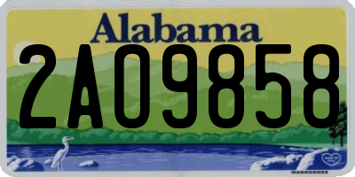 AL license plate 2AO9858