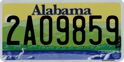 AL license plate 2AO9859