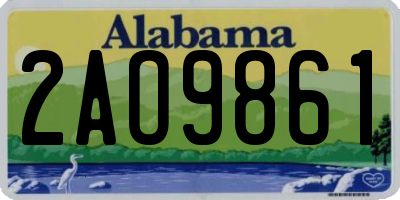 AL license plate 2AO9861