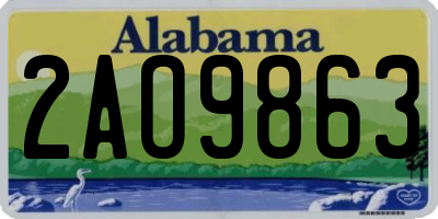 AL license plate 2AO9863