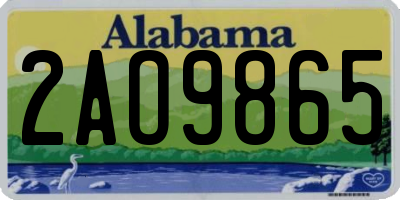 AL license plate 2AO9865