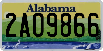 AL license plate 2AO9866