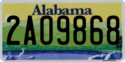 AL license plate 2AO9868