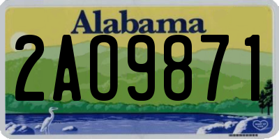 AL license plate 2AO9871