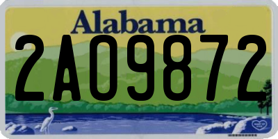 AL license plate 2AO9872