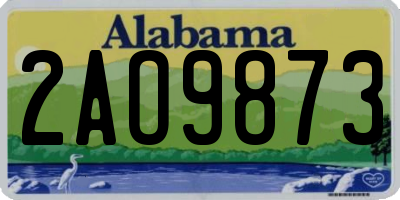 AL license plate 2AO9873