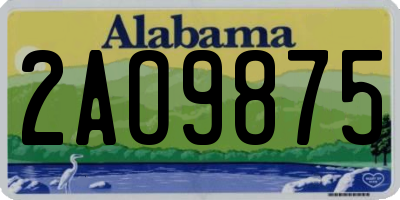 AL license plate 2AO9875