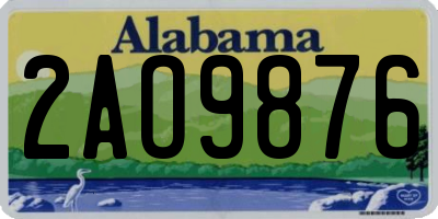 AL license plate 2AO9876