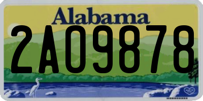 AL license plate 2AO9878