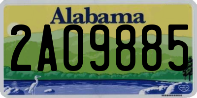 AL license plate 2AO9885