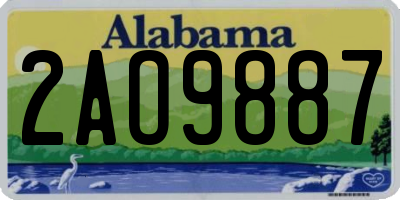 AL license plate 2AO9887