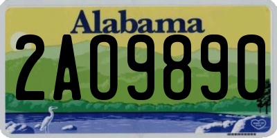 AL license plate 2AO9890