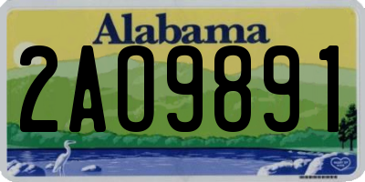 AL license plate 2AO9891