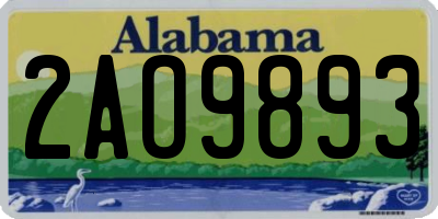 AL license plate 2AO9893