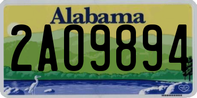 AL license plate 2AO9894