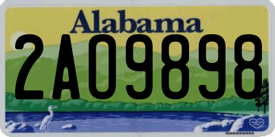 AL license plate 2AO9898