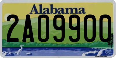 AL license plate 2AO9900