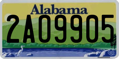AL license plate 2AO9905