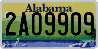 AL license plate 2AO9909