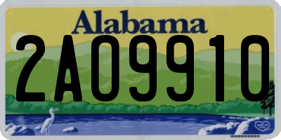 AL license plate 2AO9910