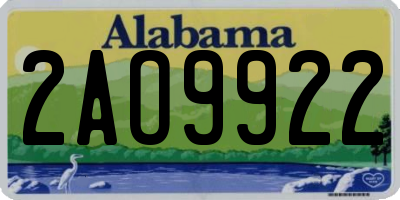 AL license plate 2AO9922