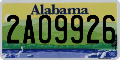 AL license plate 2AO9926