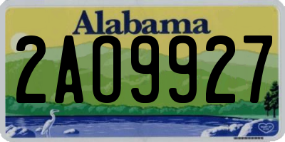 AL license plate 2AO9927