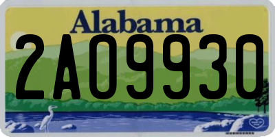 AL license plate 2AO9930