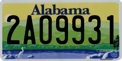 AL license plate 2AO9931
