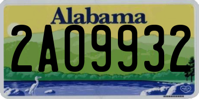 AL license plate 2AO9932