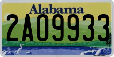 AL license plate 2AO9933